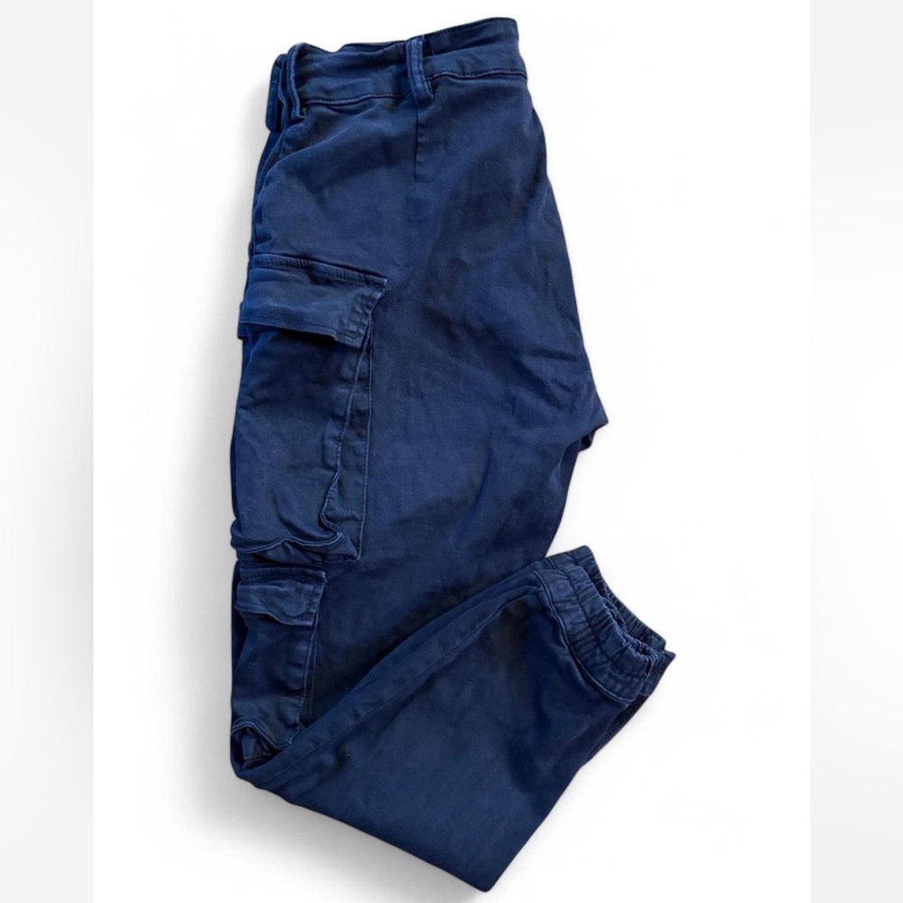 Fashion Nova cargo button fly pants,zipper detail at hem, jogger style, size XL